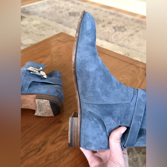 Hermès Neo Kelly Ankle Boots in Blue Suede | Size 36 (5.5 US) | Rare blue agris - Picture 7 of 12